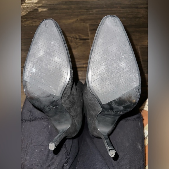 ZARA • COWBOY SPLIT LEATHER HEELED ANKLE BOOTS • SIZE 11 - Picture 4 of 7